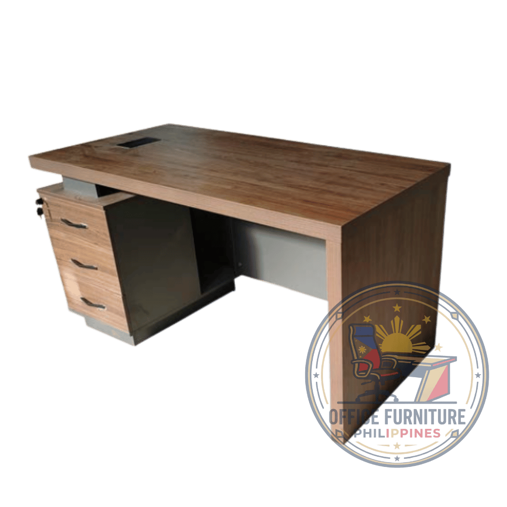 MODERN WOOD-GRAIN EXECUTIVE OFFICE DESK