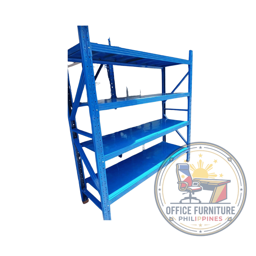 BLUE 5-TIER HEAVY-DUTY LONG-SPAN STORAGE RACK